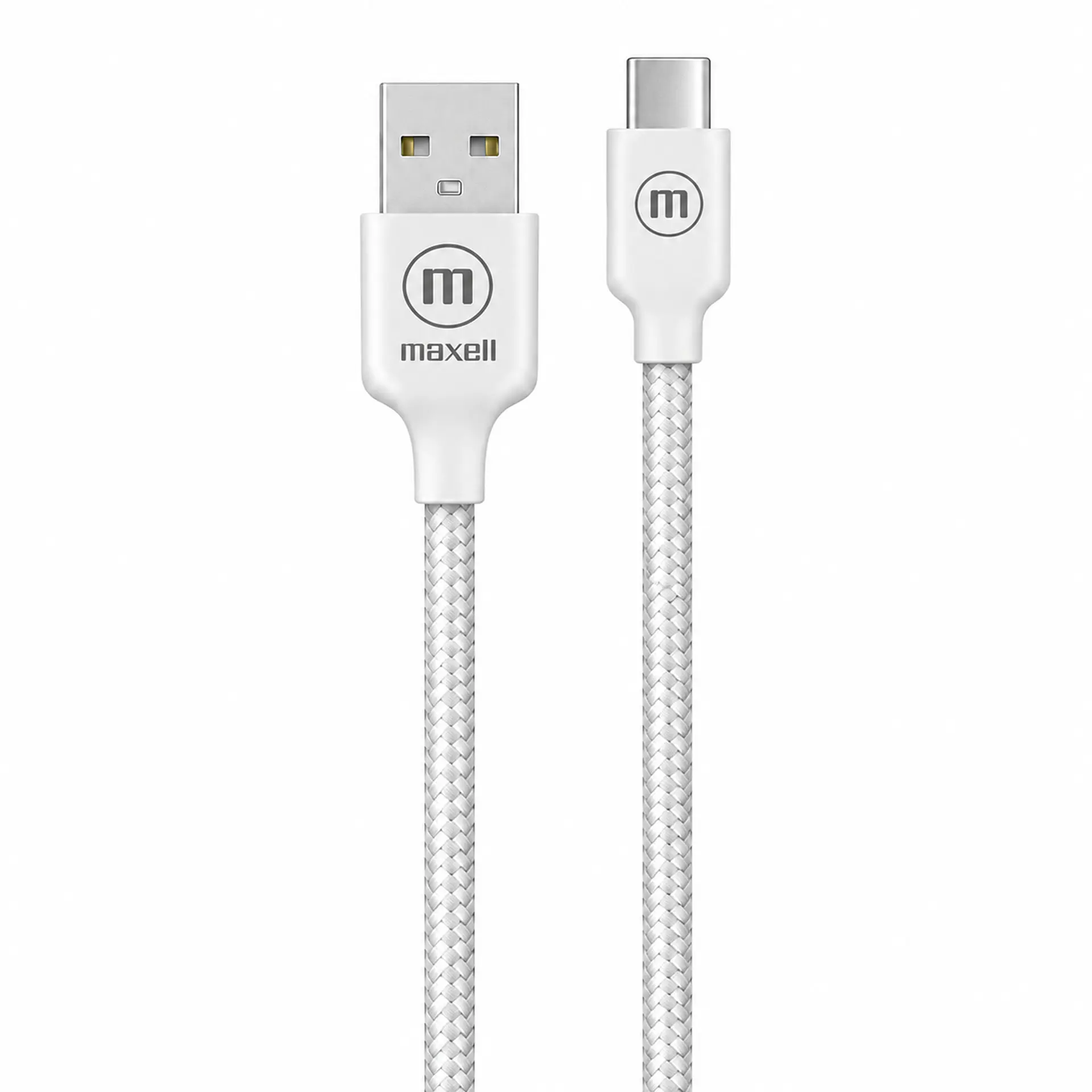 Cable Trenzado USB-A a USB-C Maxell BRACW-2M 2 m Blanco 2