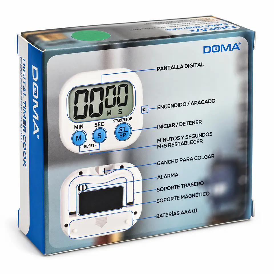 Temporizador Digital de Cocina Doma DM0050G Verde 6
