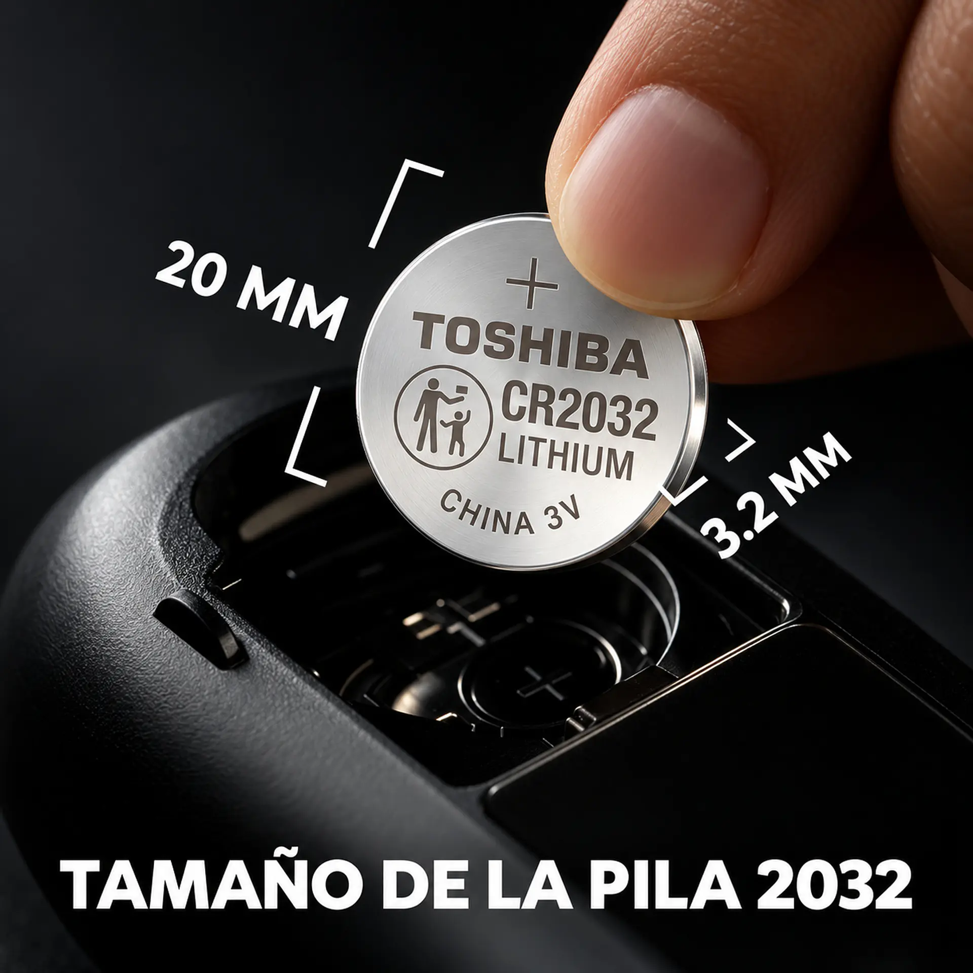 Pack 5 Pilas CR2032 3V Toshiba Botón Litio 3