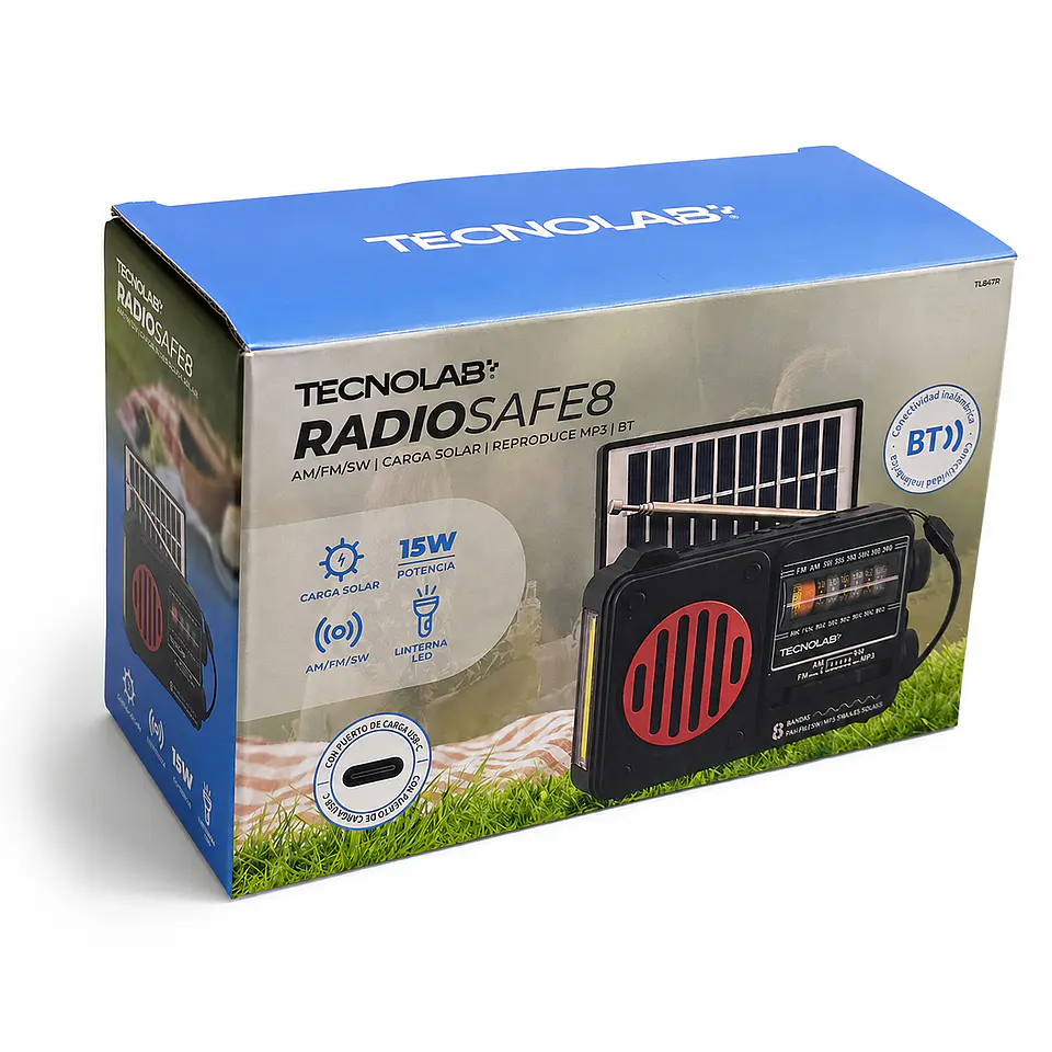 Radio Solar Bluetooth 8 Bandas Tecnolab TL847R 7