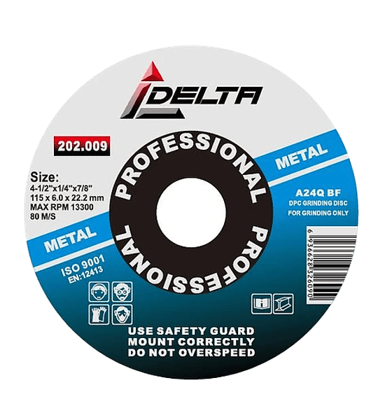 Disco de desbaste inox metal 4.5" DELTA 