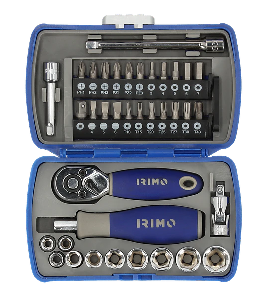 Juego de Dados y Puntas de 1/4" IRIMO