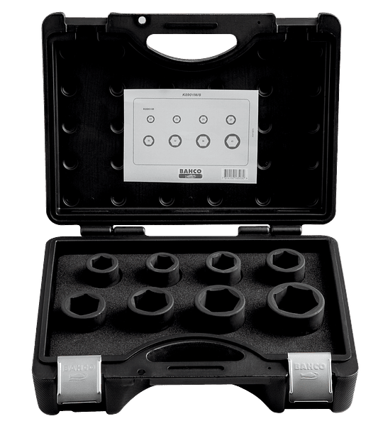 Juego de Dados de impacto Fosfatados 8 pzs BAHCO