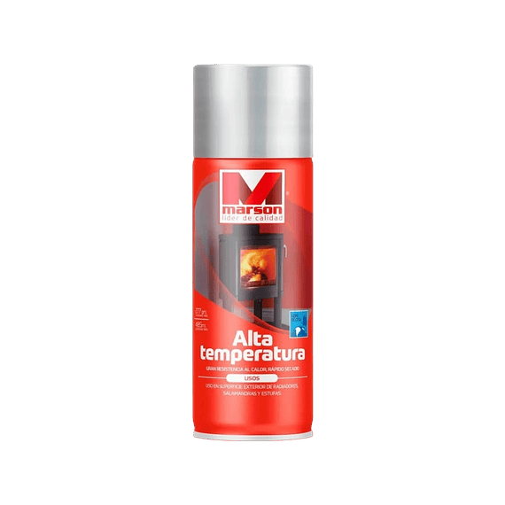 Esmalte Aluminio Alta Temperatura spray 350 ML MARSON