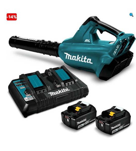 DUB362PT2 SOPLADOR DE AIRE MAKITA + 2 BAT + CARG. MAKITA