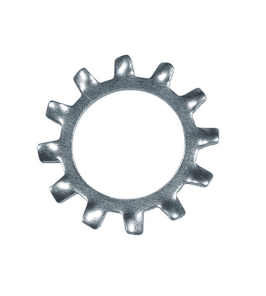 Golilla Estrella Diente Separado Zincada 1/ 2