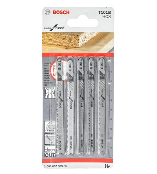 Set 5 Piezas Sierras Caladoras Bosch T101