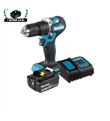 Taladro Percutor Inalámbrico 13 mm 18V. 2 Baterías 3.0Ah + Cargador