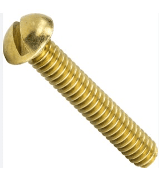 Perno Cabeza Redonda RR Bronce 1/8- 40 x 1/4    