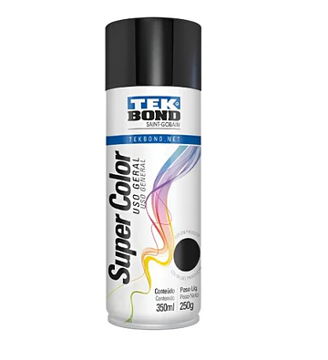 Esmalte Spray Acrilico Negro Mate 350 Ml Tekbond