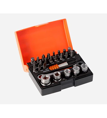 Juego De 26 Puntas y Vasos De Boca Recta BAHCO