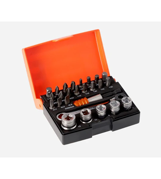Juego De 26 Puntas y Vasos De Boca Recta BAHCO