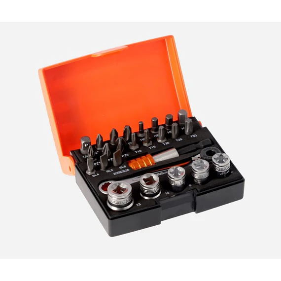 Juego De 26 Puntas y Vasos De Boca Recta BAHCO