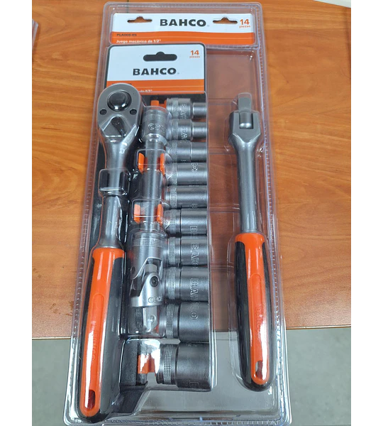 Juego Dados De 1/2 De 10 a 24 mm + Chicharra y Extensión 14 PZ BAHCO