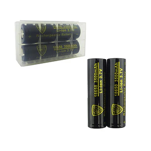 Pack 2 Batería 18650 VCOD Recargable 3500mah Plana