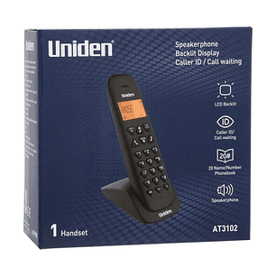 Telefono inalambrico Uniden AT3102BK Negro