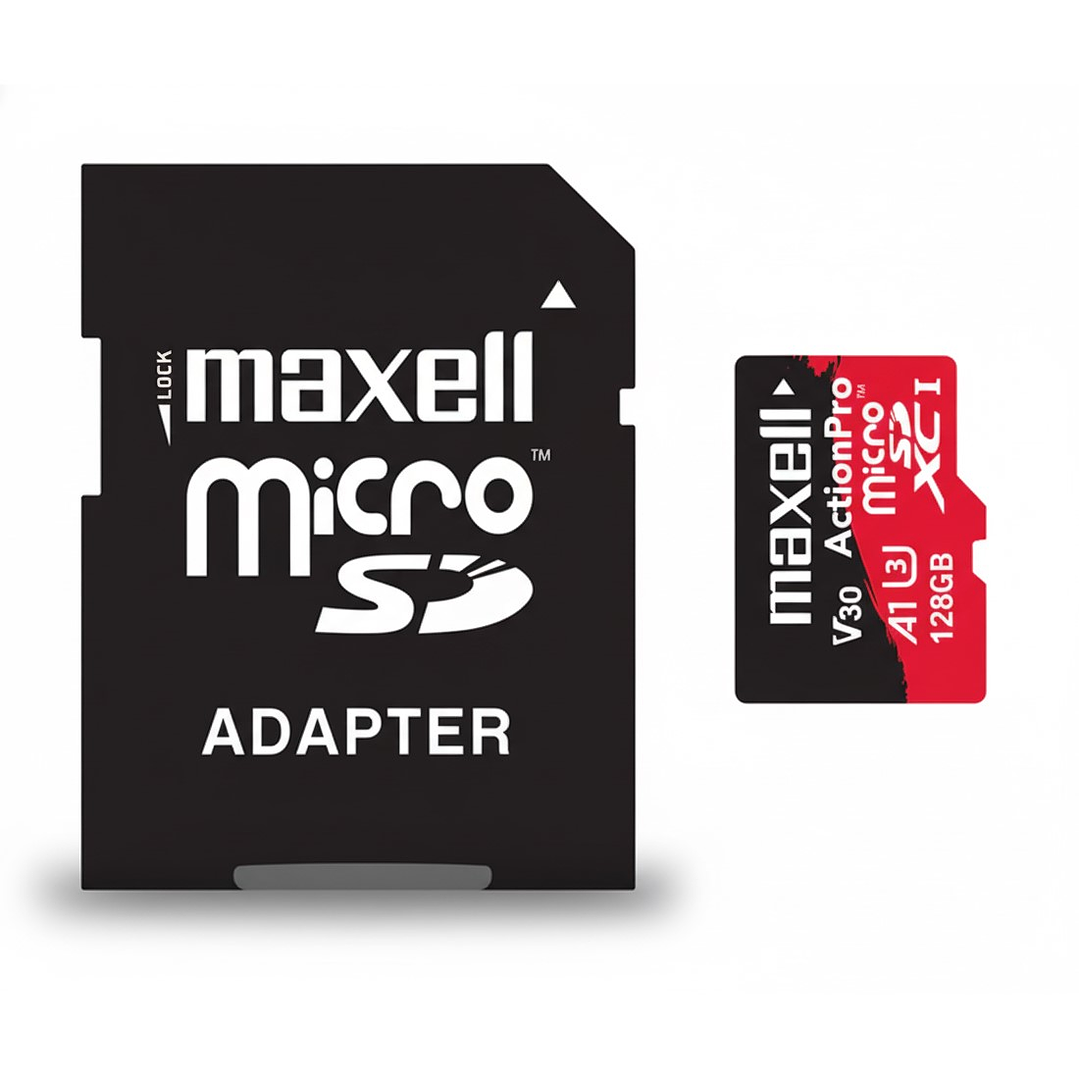 Tarjeta MicroSD Maxell 128GB UH-3 8K 100mb V30 2