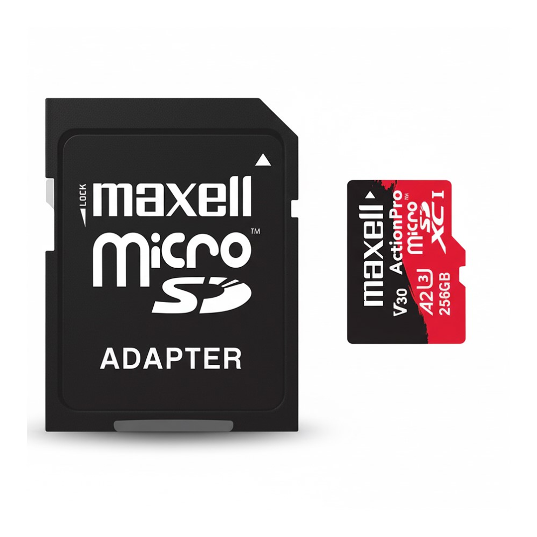 Tarjeta MicroSD Maxell 256GB UH-3 8K A2 180MB/S 2