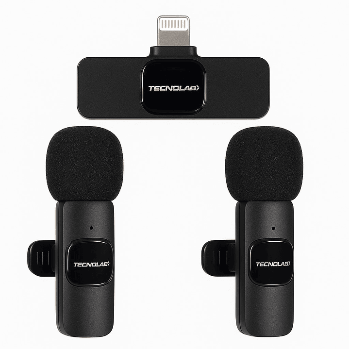 Kit 2 Micrófonos Lavalier inalámbricos LTNG Tecnolab Tl536 1