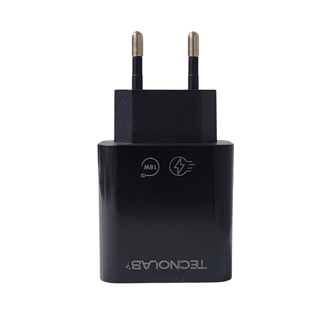 Cargador de Pared 18W QC + Cable USB a LTNG TL466BK Tecnolab 2