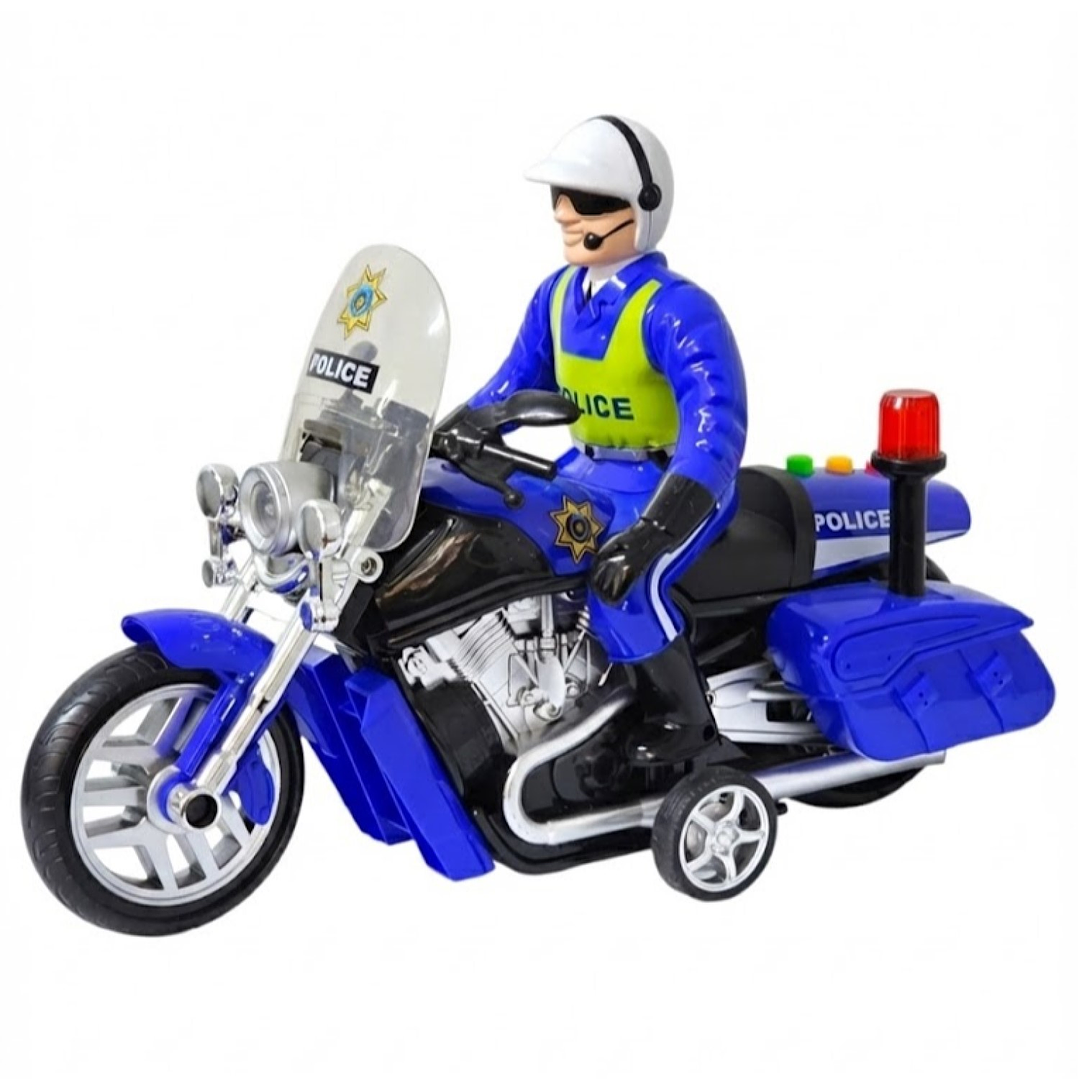 Juguete Moto Policía Luz Sonido Fricción Sujeto Poli DBG1677 1