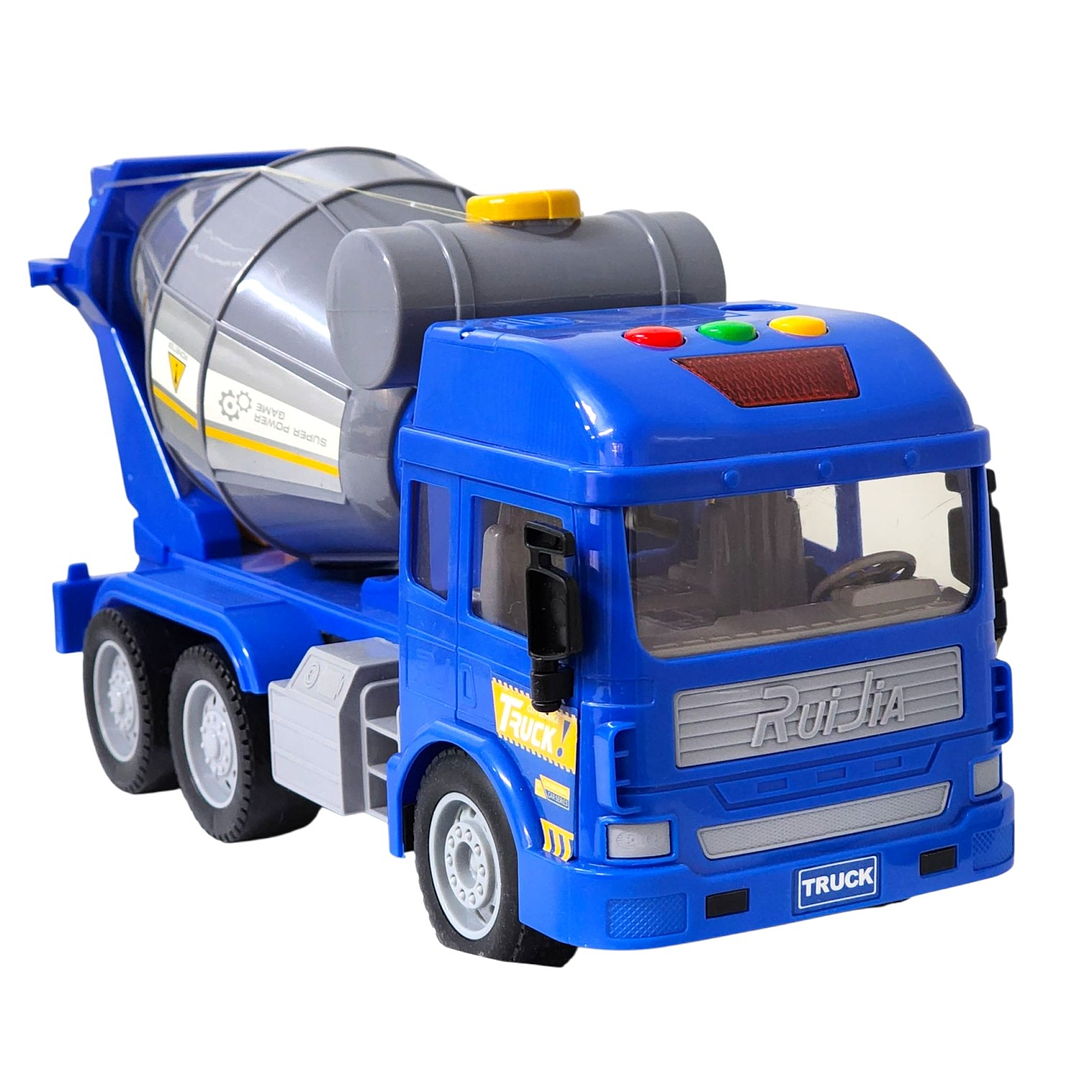Juguete Camión Hormigonera Luz Sonido Fricción DBG1678 Azul 4