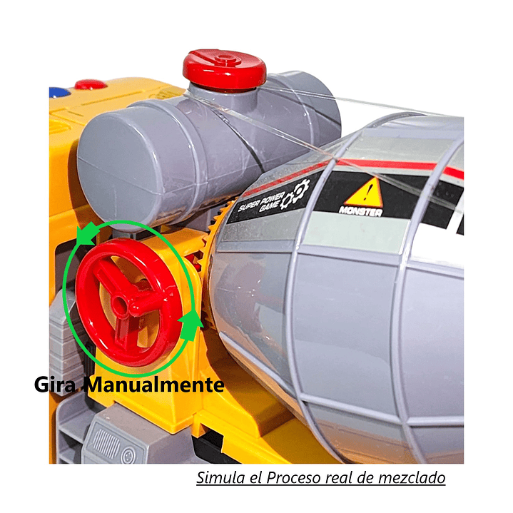 Juguete Camión Hormigonera Sonido Fricción DBG1678 Amarillo 6