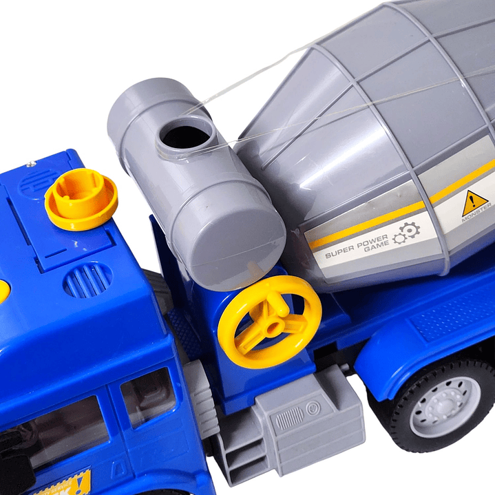 Juguete Camión Hormigonera Luz Sonido Fricción DBG1678 Azul 7