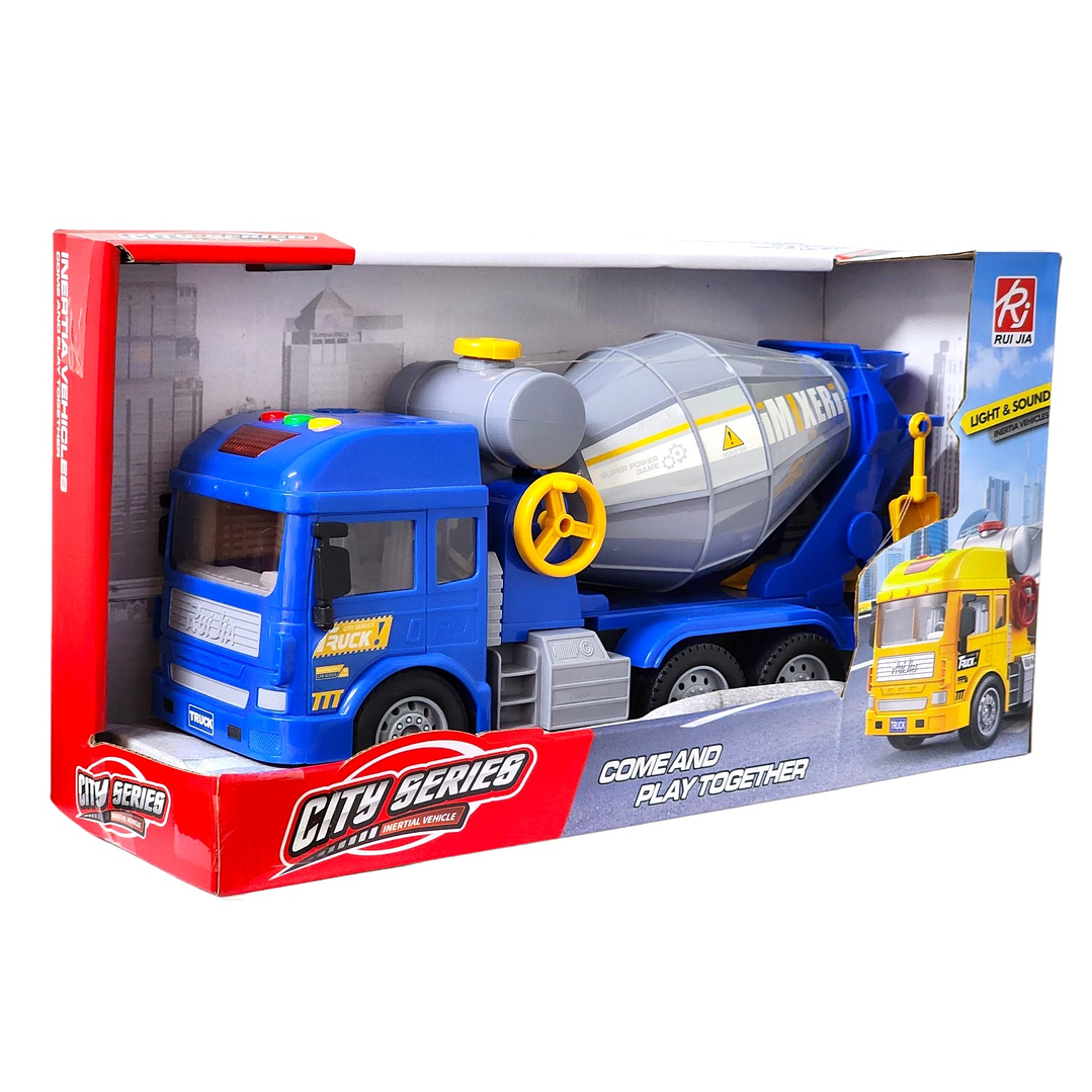 Juguete Camión Hormigonera Luz Sonido Fricción DBG1678 Azul 8