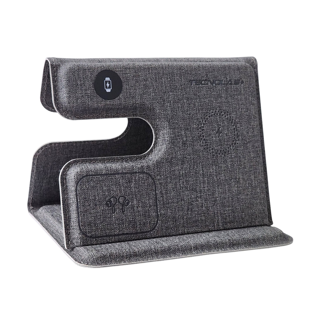 Cargador inalámbrico plegable 3 en 1 Qi 15W TL661 Tecnolab 7