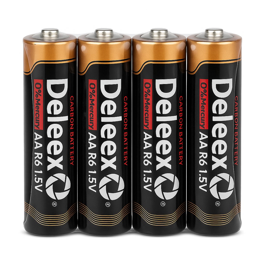 Pack 60 Pilas Deleex Gold AA Carbon Battery R6 2