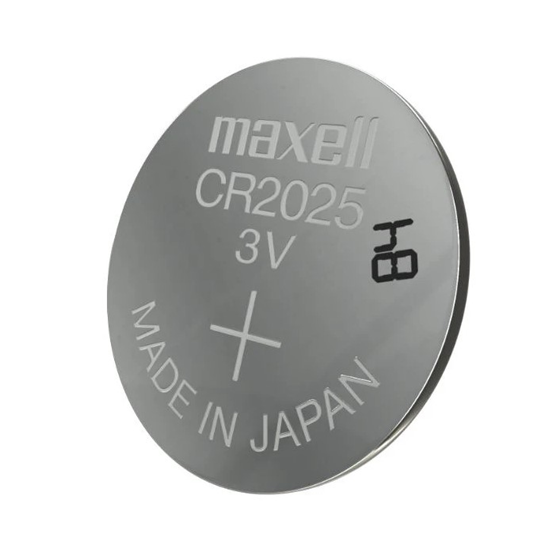 Pack 5 Pilas CR 2025 3v Maxell Tipo Botón Holograma 2