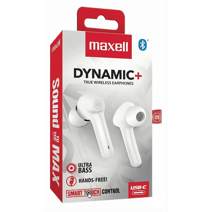 Audífonos Maxell Tws Bt Dynamic EB-BTDY Blanco 3