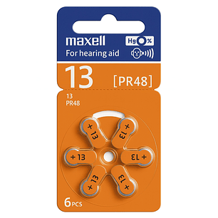 Pack 6 Pilas Para Audífonos Maxell 13 Auditivas
