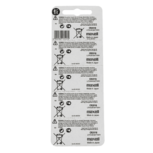 Pack 5 Pilas CR 2016 3v Maxell Tipo Botón Holograma