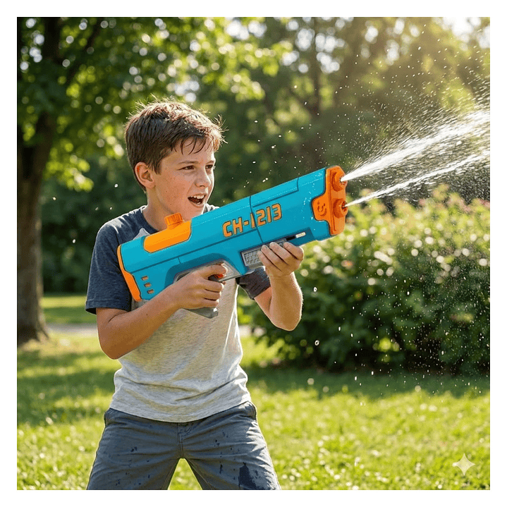 Juguete Pistola Lanza Agua Doble Chorro 400ml DBG1604BL 7