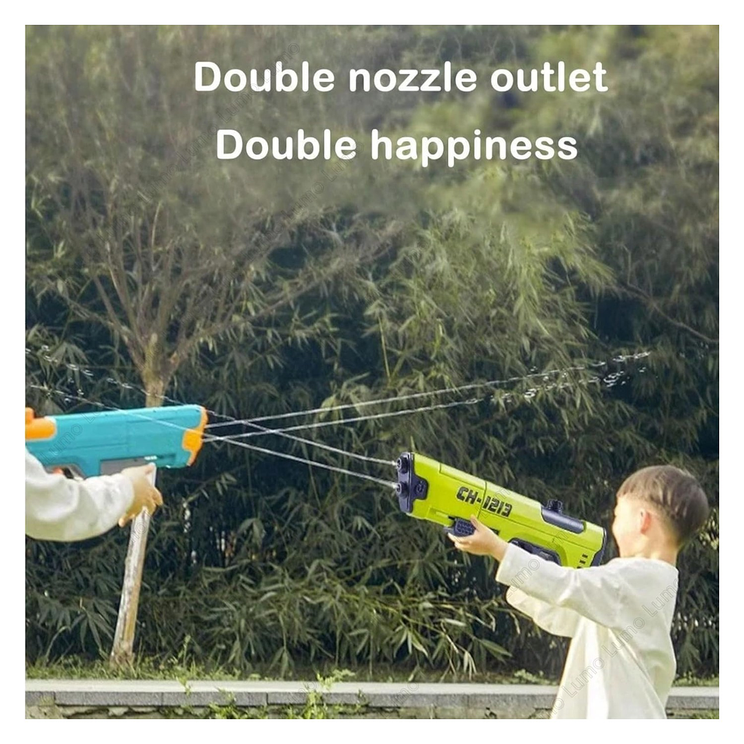 Juguete Pistola Lanza Agua Doble Chorro 400ml DBG1604G 7
