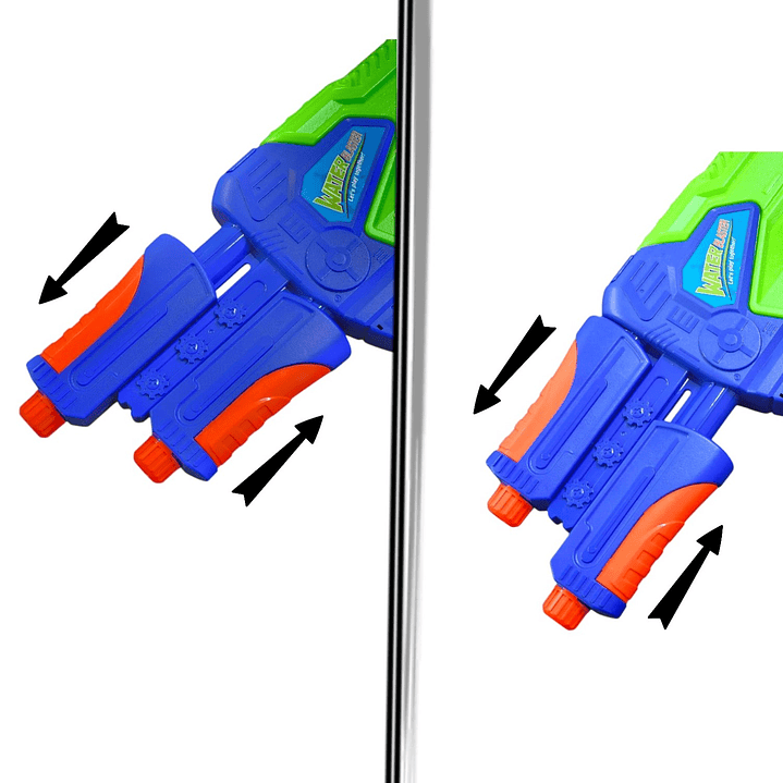 Juguete Pistola Lanza Agua Doble Cañon 890ml DBG1633 3