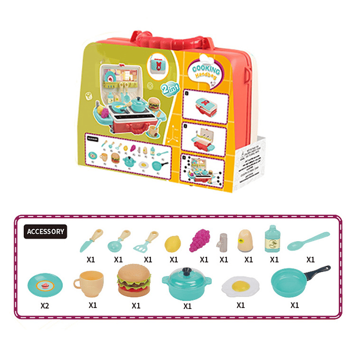 Juguete Maletín Mini Cocina + 28 accesorios 2 en 1 DBG1589 6