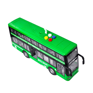 Juguete Autobús Dos Pisos Luces Sonidos 1:16 DBG1680G Verde