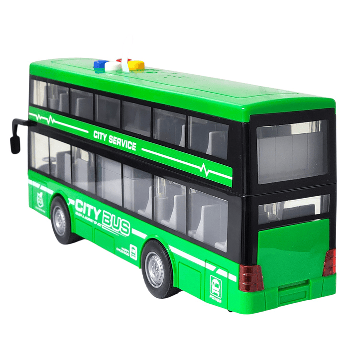 Juguete Autobús Dos Pisos Luces Sonidos 1:16 DBG1680G Verde 5