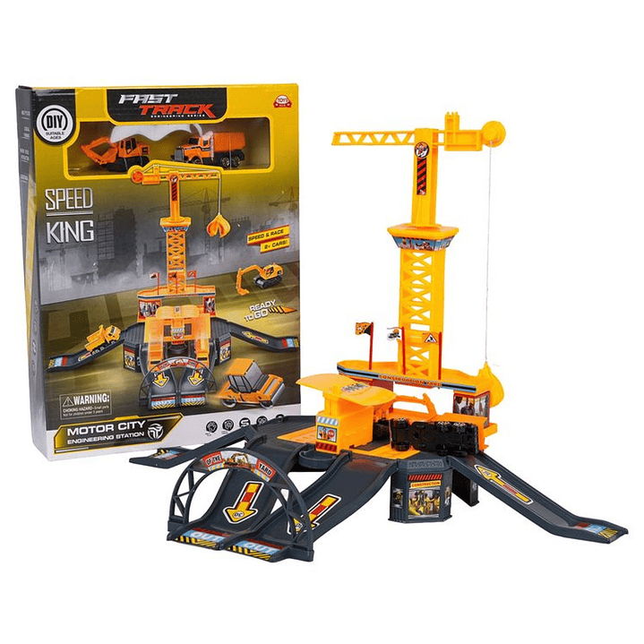 Juguete Set Construcción con Grúa Rampas y Vehículos DBG1705 1