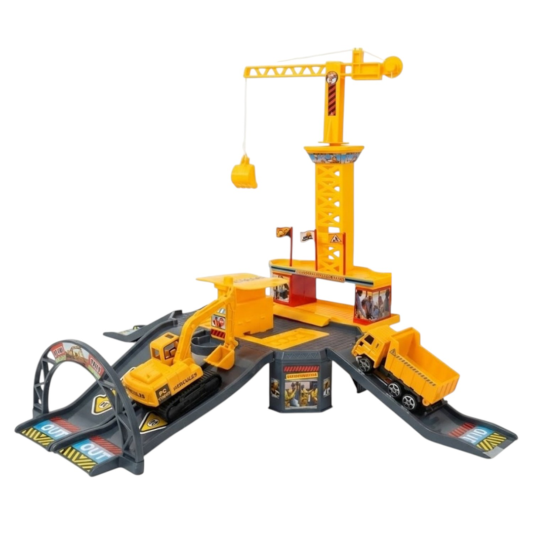 Juguete Set Construcción con Grúa Rampas y Vehículos DBG1705 2