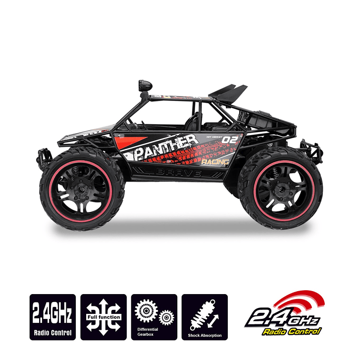 Auto Rally Racer Veloz Control Remoto 2.4G DBG1606R Rojo 3