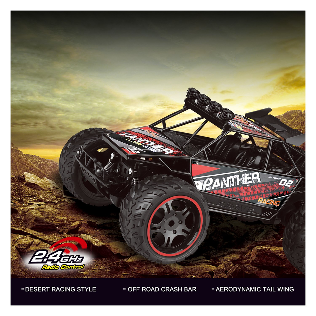 Auto Rally Racer Veloz Control Remoto 2.4G DBG1606R Rojo 4