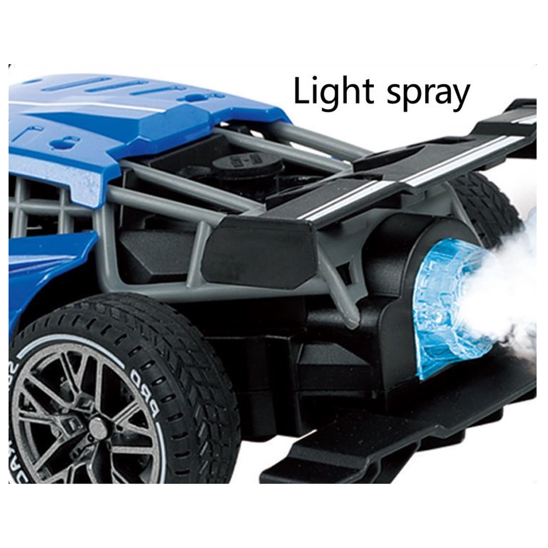 Auto de Carrera RC Luces Música Lanza Vapor DBG1579BL Azul 3