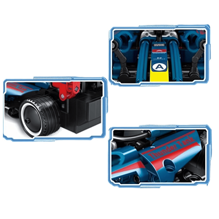 Set Bloques Armables Auto Carrera Pull Back 293pzs DBG1771 4