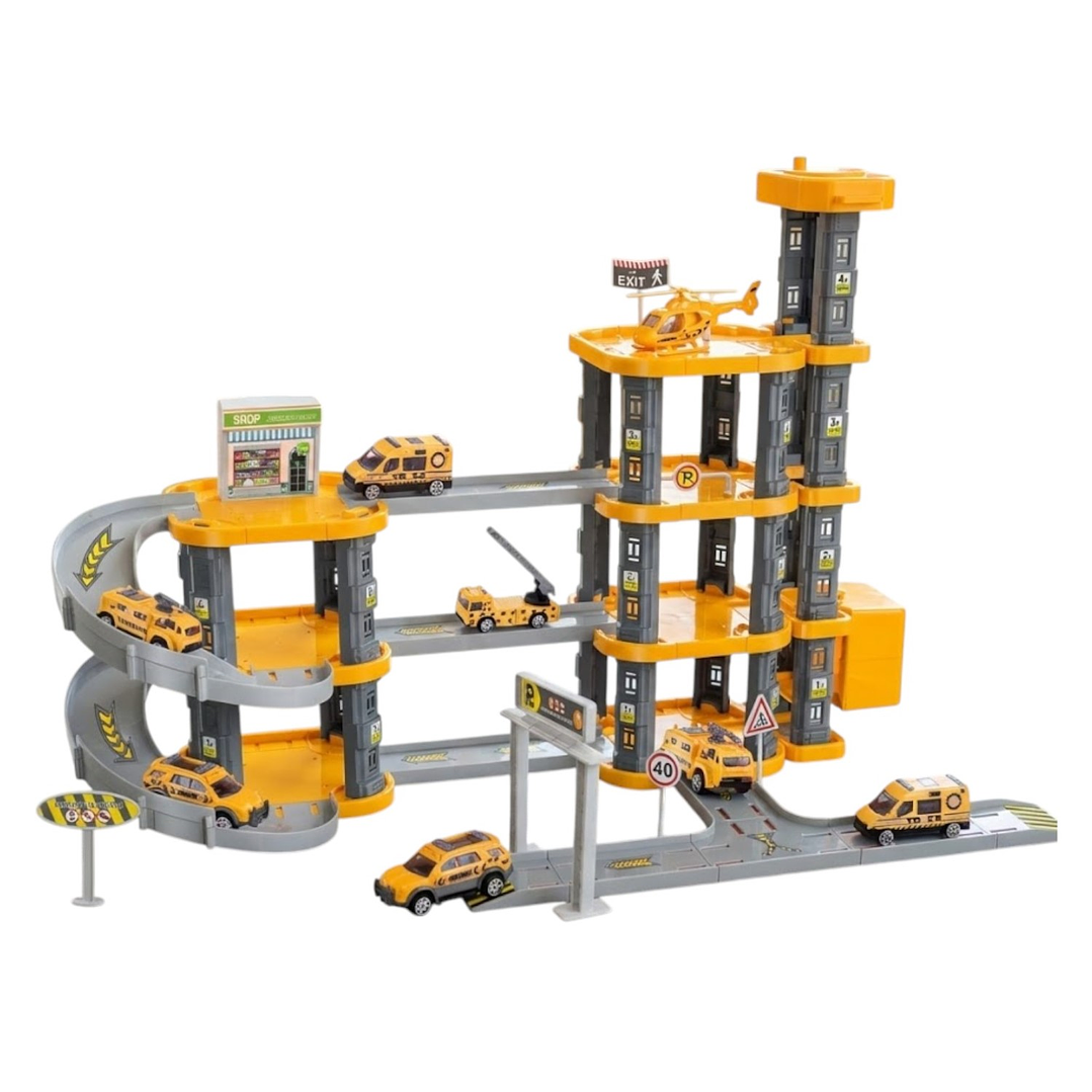 Set Armable Pista Autos 3 Niveles Estación Rescate DBG1702 1