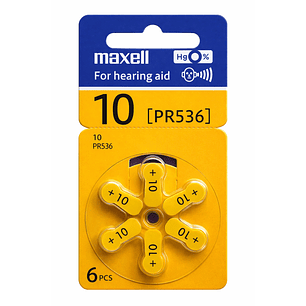 Pack 6 Pilas Para Audífonos Maxell 10 Auditivas
