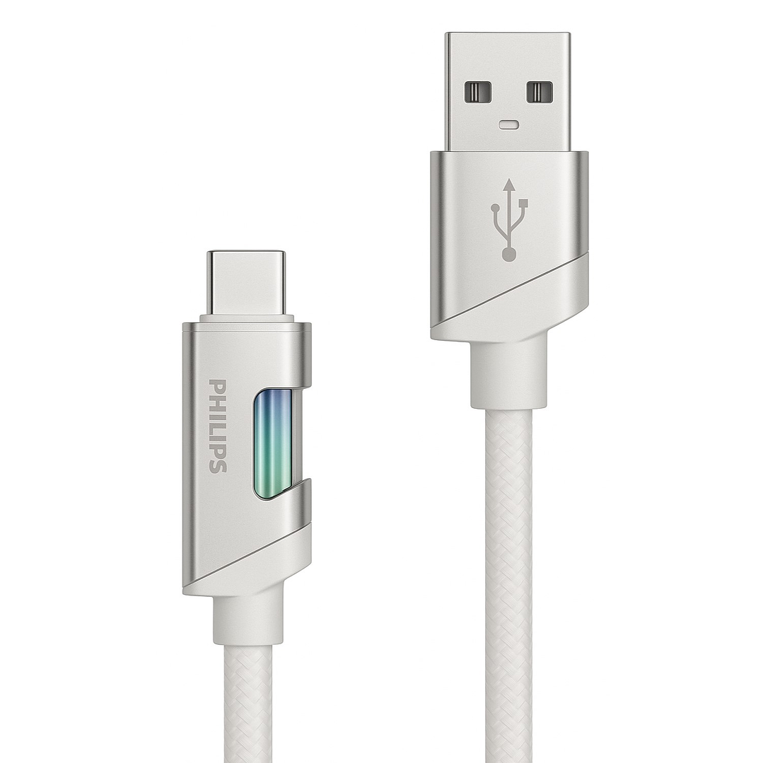 Cable USB-A a Tipo-C Philips DLC5021AW 1 mt Blanco 1